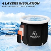 XL Portable Ice Bath Tub with Insulated Cover - GREEN LIFE CYPRUS